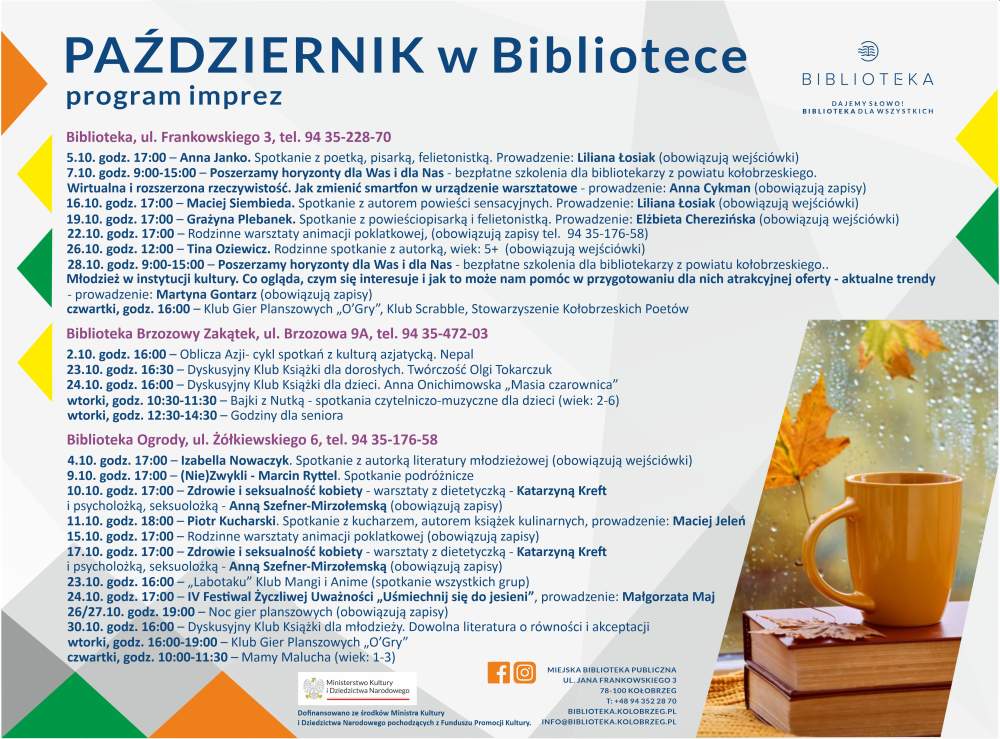 Wydarzenia październik - program