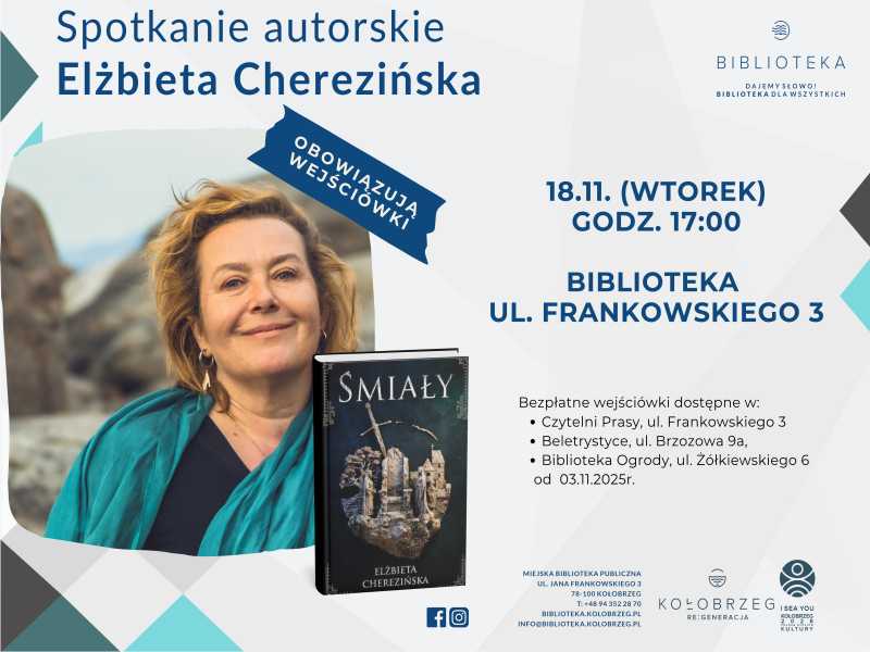 Spotkanie autorskie Elżbieta Cherezińska