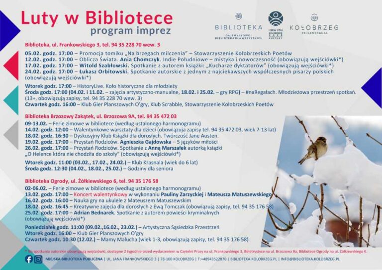 Luty w Bibliotece plakat