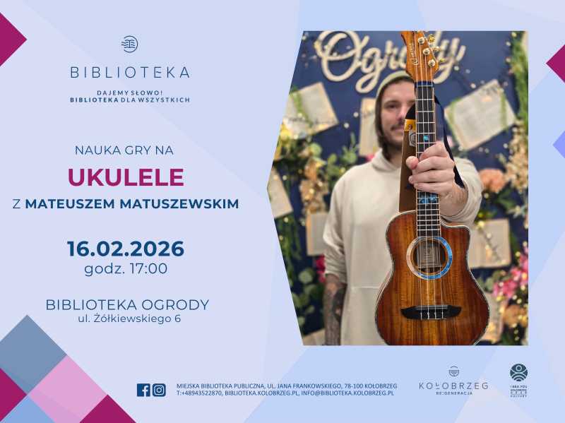 Nauka grania na ukulele plakat