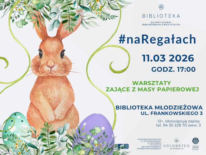 Warsztaty zające z masy papierowej plakat