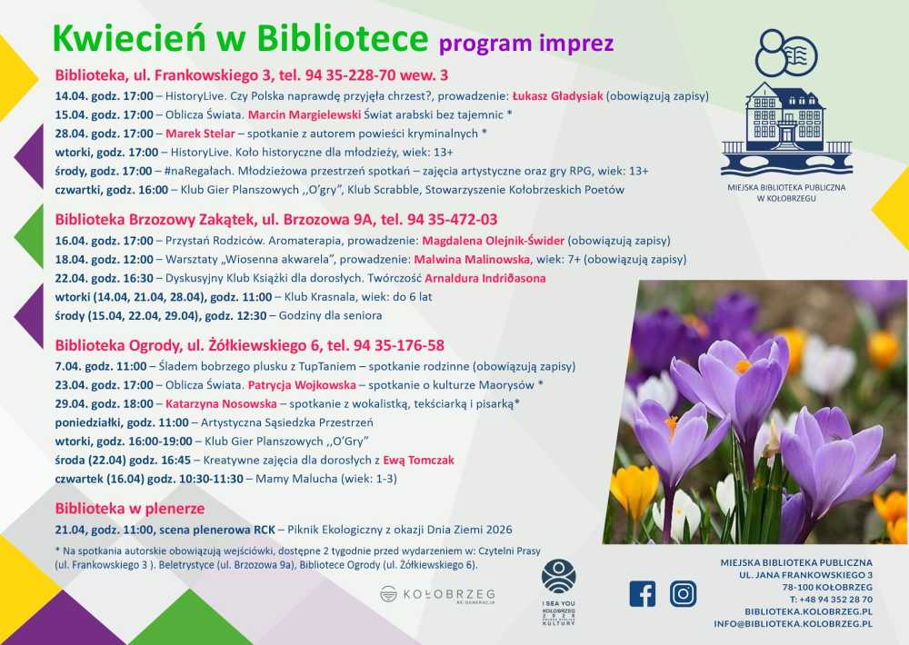 Program wydarzeń w Bibliotece