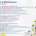 Plakat maj w Bibliotece - program imprez