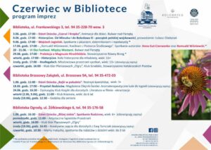 Czerwiec w Bibliotece - plakat