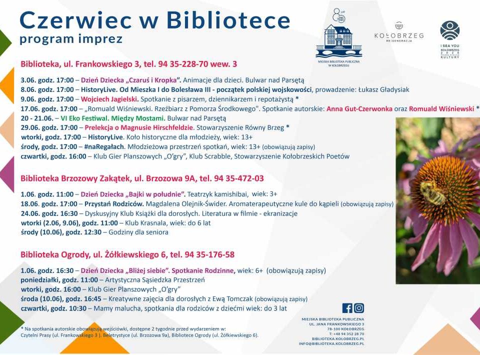 Czerwiec w Bibliotece - plakat